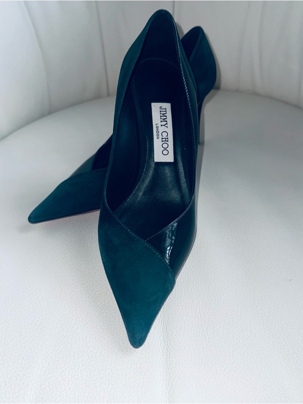 Jimmy Choo Dark Green Stiletto Heels